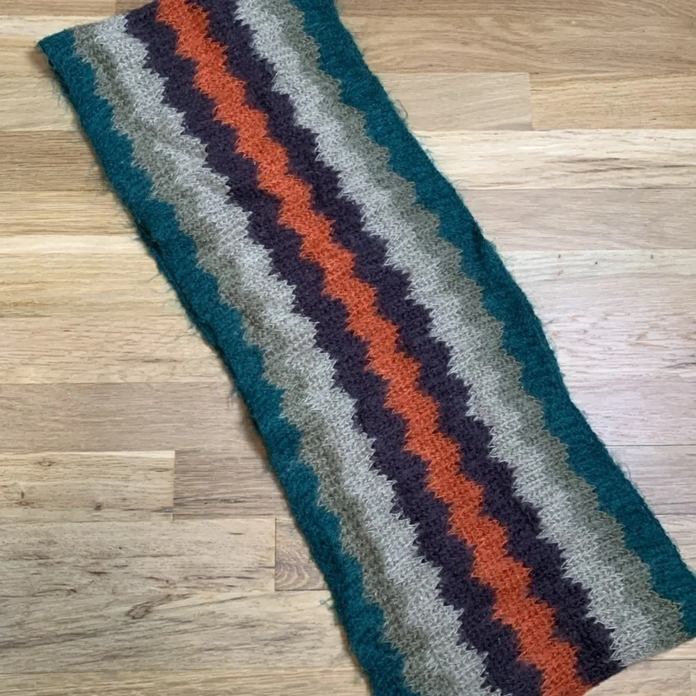 Darling Fuzzy Colorful Striped Infinity Scarf Women’s OS